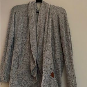 Gray Abercrombie kids cardigan.